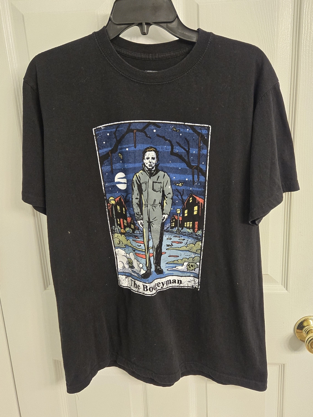 John Carpenters Halloween Michael Myers Boogeyman Tarot Card Shirt Large Flaw
